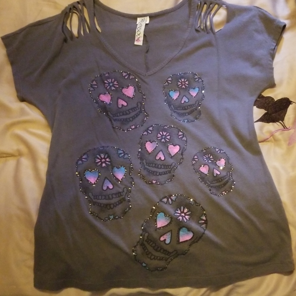 Ransom glitter skull shirt